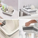 صفاية سيليكون قابلة للطي والفرد عملية لتنظيم وتجفيف الأطباق والأكواب