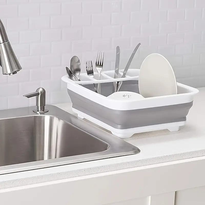 صفاية سيليكون قابلة للطي والفرد عملية لتنظيم وتجفيف الأطباق والأكواب