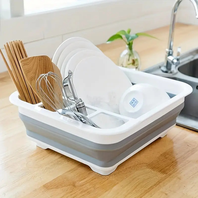 صفاية سيليكون قابلة للطي والفرد عملية لتنظيم وتجفيف الأطباق والأكواب