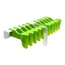 حامل ومنظم اكياس توابل مقسم 10 خانات مع اغطية بفتحات مختلفة لسهولة الاستخدام سهل التركيب والتنظيف