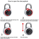 قفل امان بون مفاتيح بطريقه قفل و فتح معينه غير قابله للتعديل لشنط السفر و الدولايب