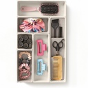 منظم ادراج بلاستيك مقسم 7 خانات لتنظيم ادوات الميك اب و الشعر لتنظيمها بسهولة قابلة للفك و التركيب