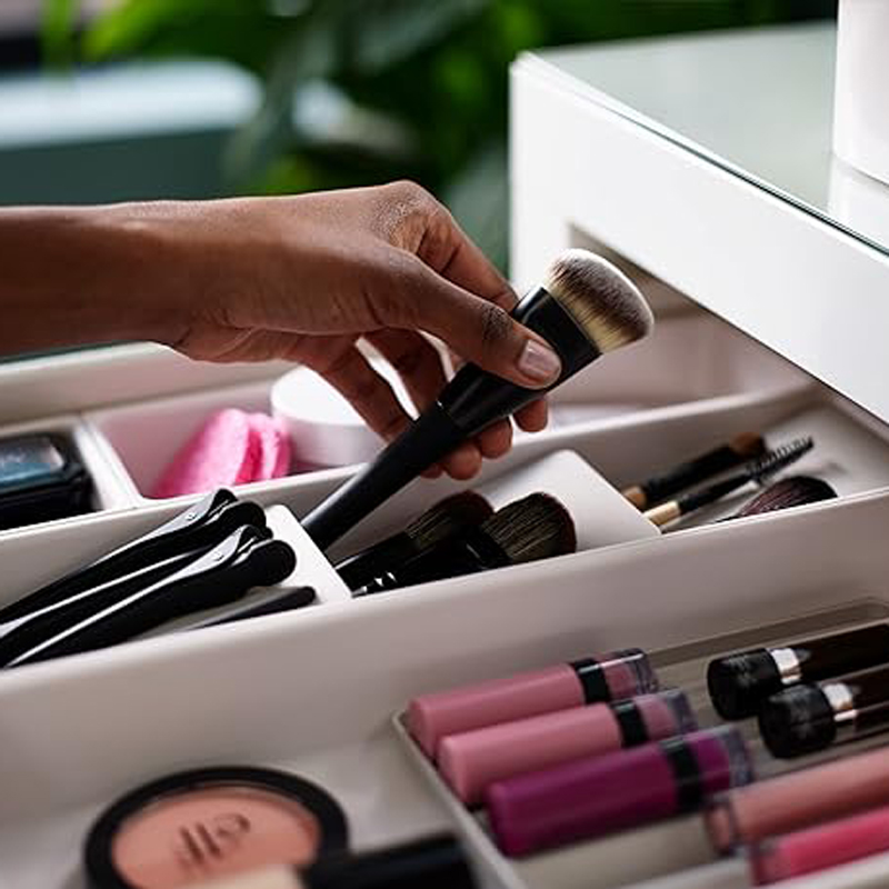 منظم ادراج بلاستيك 12 خانة لتنظيم ادوات الميك اب و الشعر و الساعات سهل الفك و التركيب