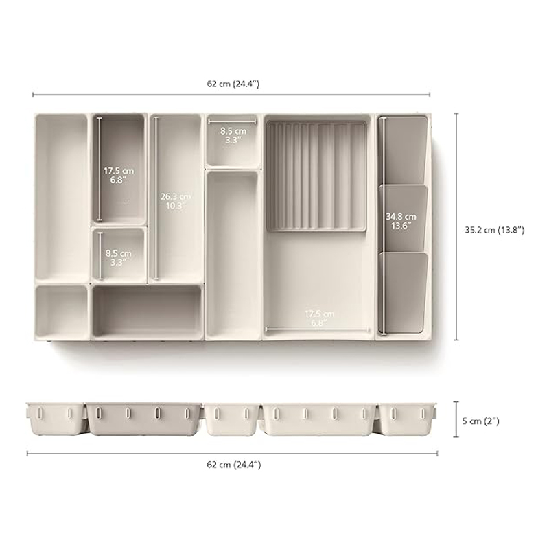 منظم ادراج بلاستيك 12 خانة لتنظيم ادوات الميك اب و الشعر و الساعات سهل الفك و التركيب