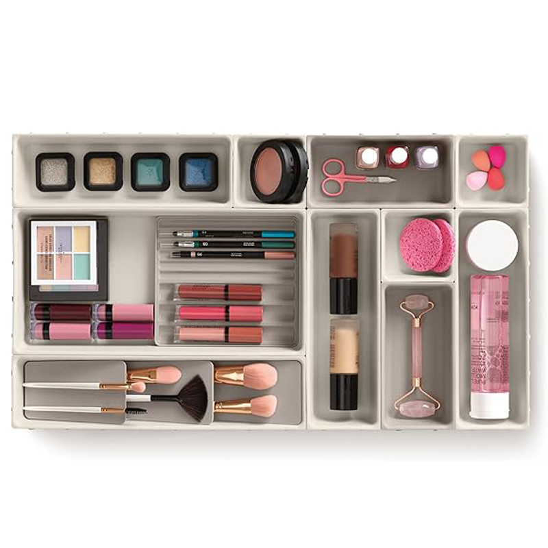 منظم ادراج بلاستيك 12 خانة لتنظيم ادوات الميك اب و الشعر و الساعات سهل الفك و التركيب