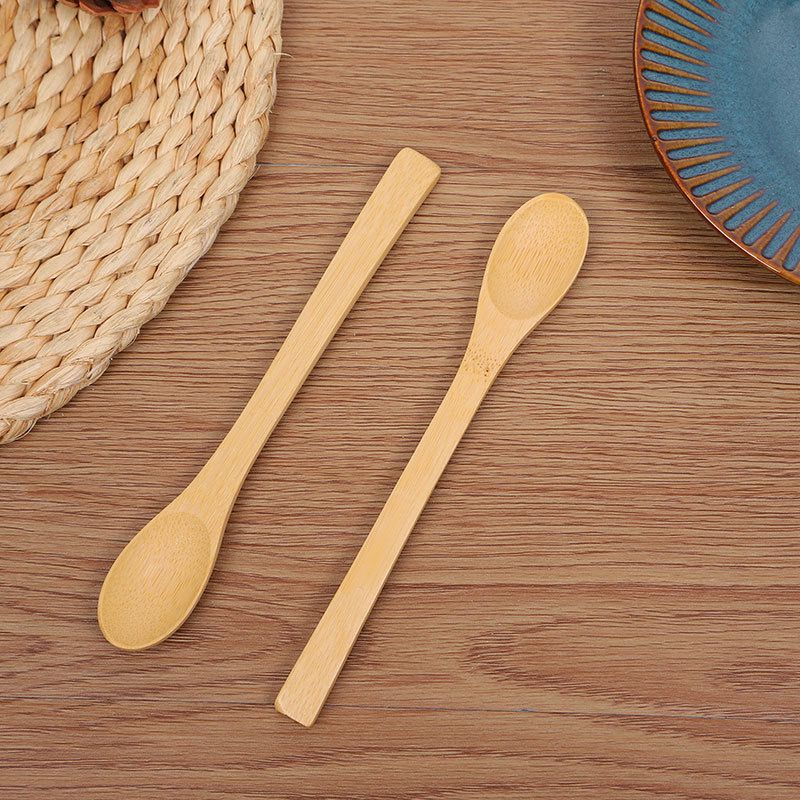 طقم معالق صغيرة 4 قطع للشاي والسكر والقهوه والتوابل والعسل من الخشب