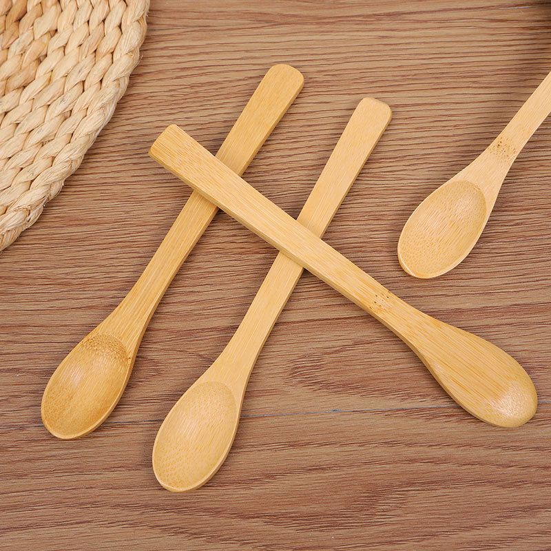 طقم معالق صغيرة 4 قطع للشاي والسكر والقهوه والتوابل والعسل من الخشب