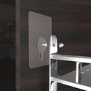 طقم  5 قطع هوك شفاف ذاتي اللصق بديل للمسامير لتعليق الملابس وادوات الحمام والمطبخ والتابلوهات بدون حفر وتخريم