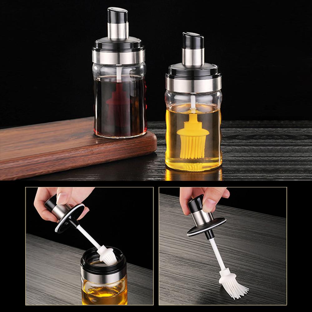 طقم برطمان معلقة العسل و فرشة الزيت 2 قطعة