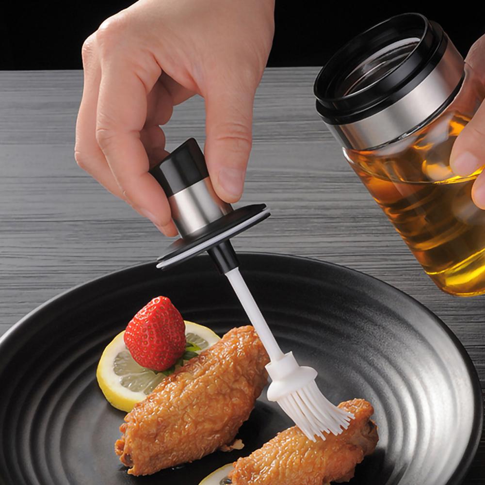 طقم برطمان معلقة العسل و فرشة الزيت 2 قطعة