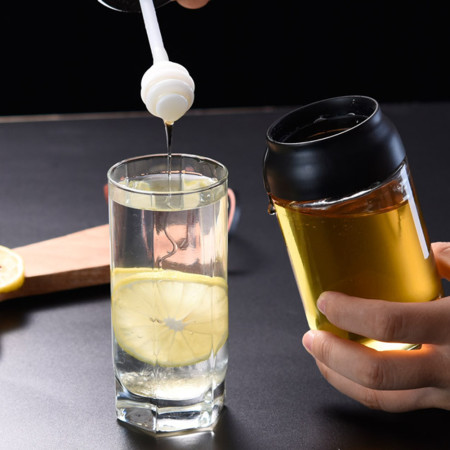 طقم برطمان معلقة العسل و فرشة الزيت 2 قطعة