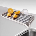 مصفاة بلاستيك 2*1 قابلة للفك و التركيب لتصفية الاطباق و الاكواب و الفاكهة بفتحة لتصريف المياه بسهولة