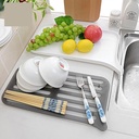 مصفاة بلاستيك 2*1 قابلة للفك و التركيب لتصفية الاطباق و الاكواب و الفاكهة بفتحة لتصريف المياه بسهولة