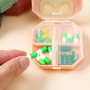 منظم يومي محمول 6 خانات  لحبوب الدواء و الفيتامينات  للخروج و السفر من البلاستيك