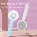 فرشاة تسريح و تنظيف و فك تشابك شعر القطط و الكلاب ذاتية التنظيف من البلاستيك