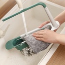 منظم وحامل لليفة والصابون مع رف للفوط بفتحات لتصريف الماء للمطبخ والحمام