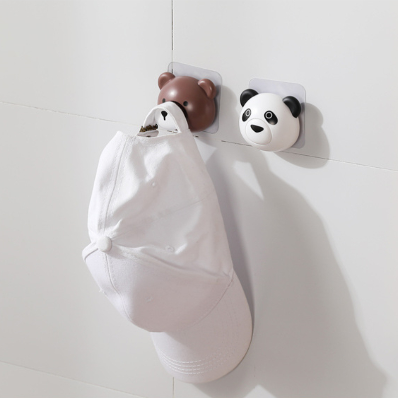 شماعة هوك شكل ديزني من البلاستيك بلصق دابل فيس قوي لتعليق الملابس والمفاتيح والكابات