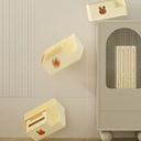 علبة مناديل بغطاء مقسمة 6 خانات لحمل الريموت والشواحن والاقلام لغرف النوم والليفنج والمكتب