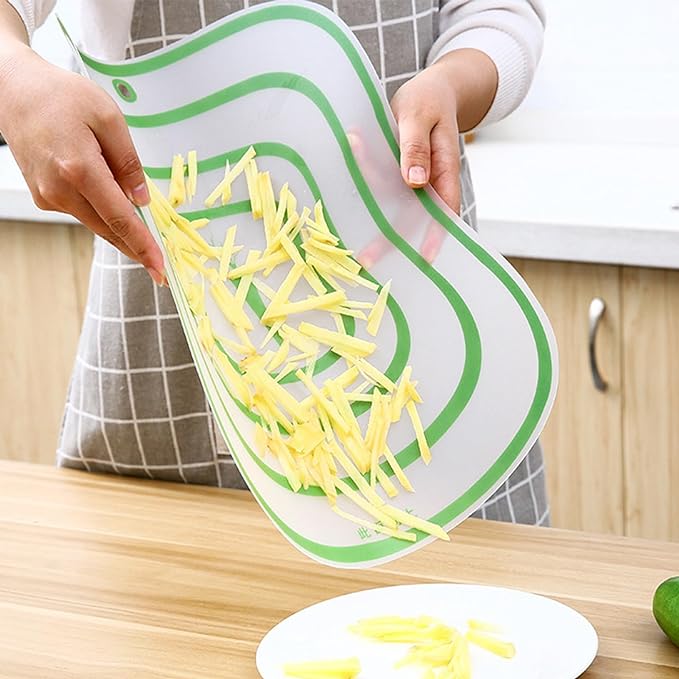 طقم لوح تقطيع 4 قطع باشكال مختلفة مانع للانزلاق للخضار والفاكهة واللحوم والاسماك