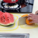 طقم لوح تقطيع 4 قطع باشكال مختلفة مانع للانزلاق للخضار والفاكهة واللحوم والاسماك