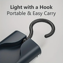 كشاف ليد طوارئ يو اس بي ب 3 درجات اضاءة مختلفة قابل لاعادة الشحن بهوك للتعليق للسفر والتخييم