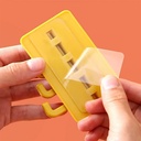 حامل 4 هوك باحجام مختلفة متعدد الاغراض لحمل المفاتيح والنظارات والملابس مزود بلصق دابل فيس