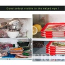 طبق حفظ الطعام بالثلاجة بغطاء شفاف مرن لحفظ الأجبان واللحوم الجافة