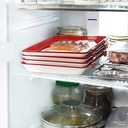 طبق حفظ الطعام بالثلاجة بغطاء شفاف مرن لحفظ الأجبان واللحوم الجافة