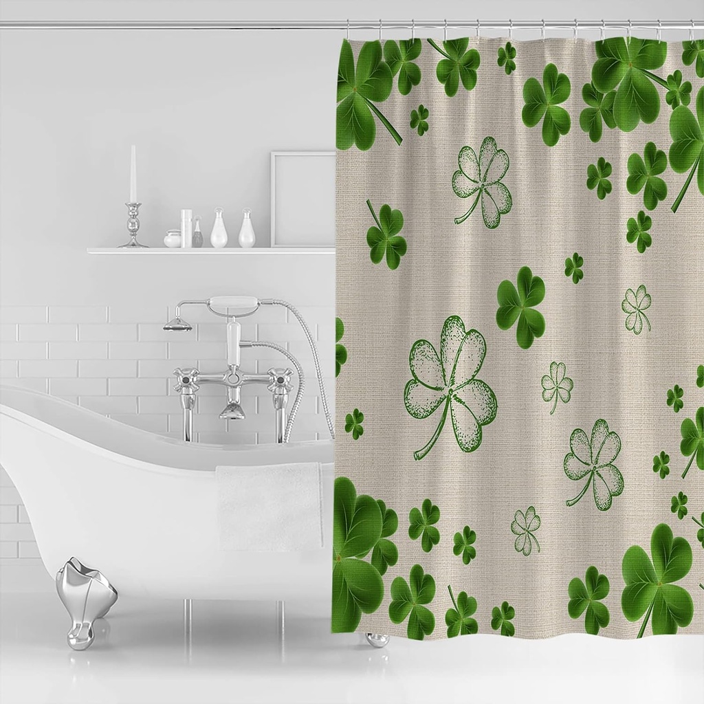 ستارة بانيو مقاومة للماء مطبوعة برسومات مختلفة مع 12 حلقة للتركيب