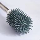 فرشاة تواليت سيليكون بقاعدة بفتحات لتصريف المياه مع لصق دبل فيس لتعليقه بسهولة