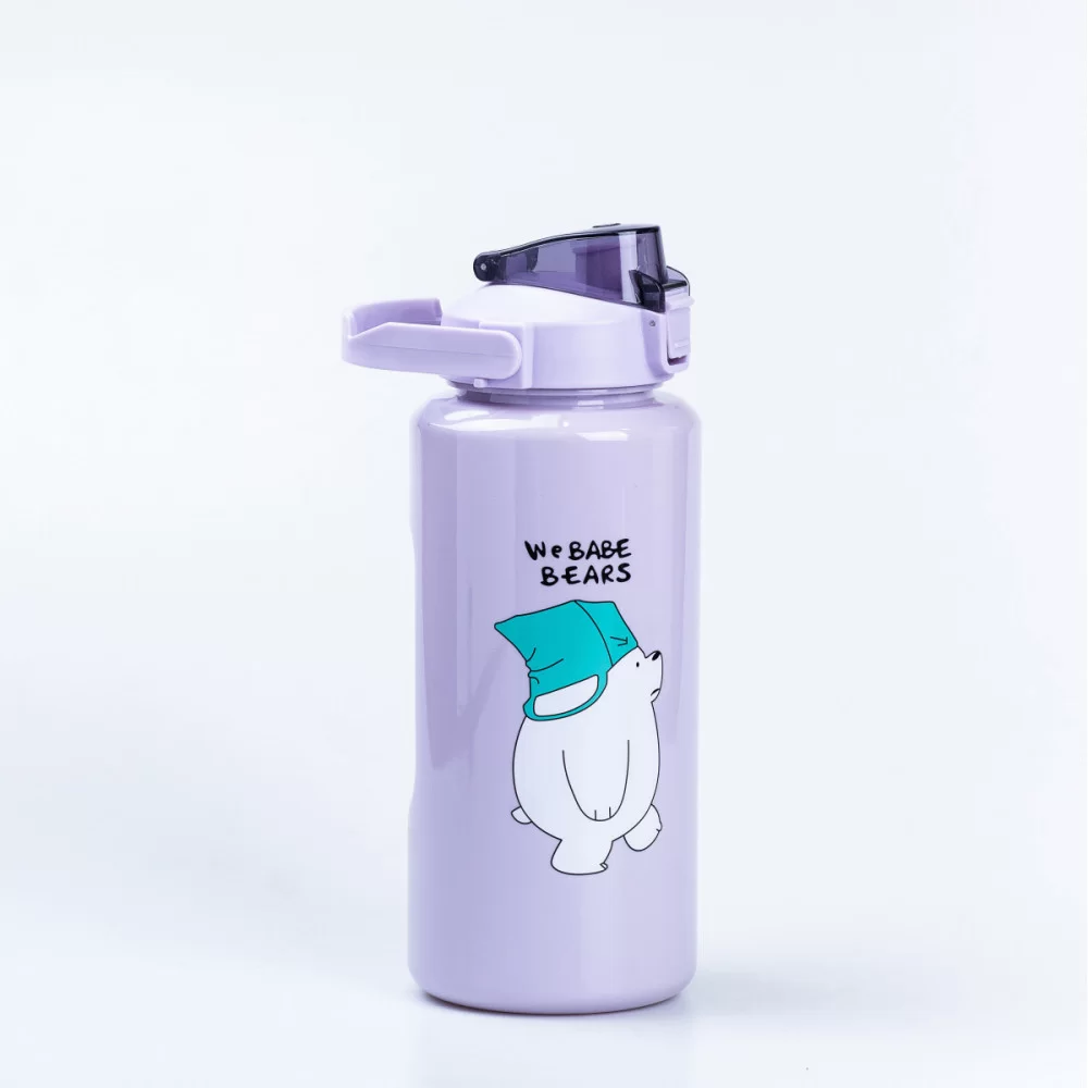 طقم زجاجات دبدوب 3 قطع من الاكليريك مع شاليموه باحجام مختلفة للسفر والدراسة والرحلات