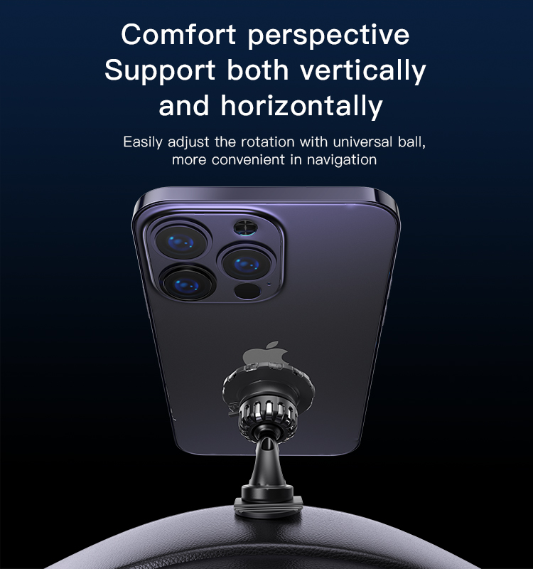 حامل موبايل مغناطيسي للسيارة يدور 360 درجة يثبت في فتحات التكييف و علي التابلوه