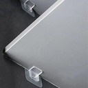 طقم هوك شفاف 4 قطع  ذاتي اللصق بديل للمسامير لتعليق الأرفف والألواح بدون حفر وتخريم