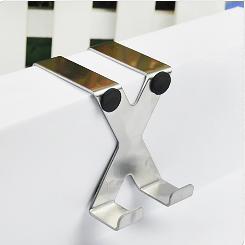 شماعة هوك معدن مزدوجة  لتعليق الملابس تثبت علي الأبواب والأدراج