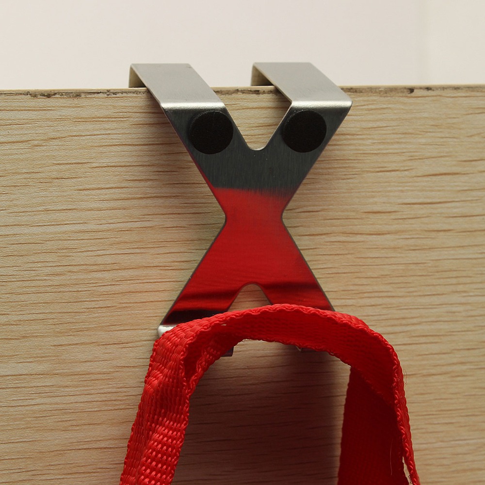 شماعة هوك معدن مزدوجة  لتعليق الملابس تثبت علي الأبواب والأدراج