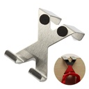 شماعة هوك معدن مزدوجة  لتعليق الملابس تثبت علي الأبواب والأدراج