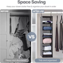 منظم دولاب 6 دور قابل للفصل الي جزئين لتخزين الملابس مزود بهوك لسهولة التعليق