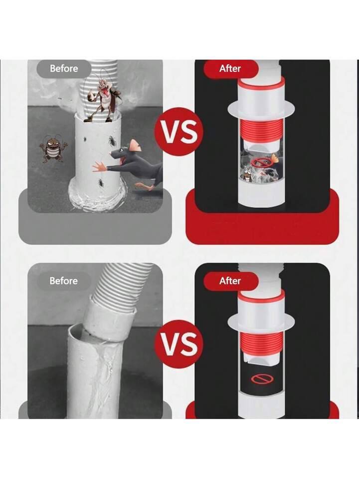 سدادة بلاستيك لتصريف مياه حوض المطبخ و الغسالة مضادة للروائح و الحشرات