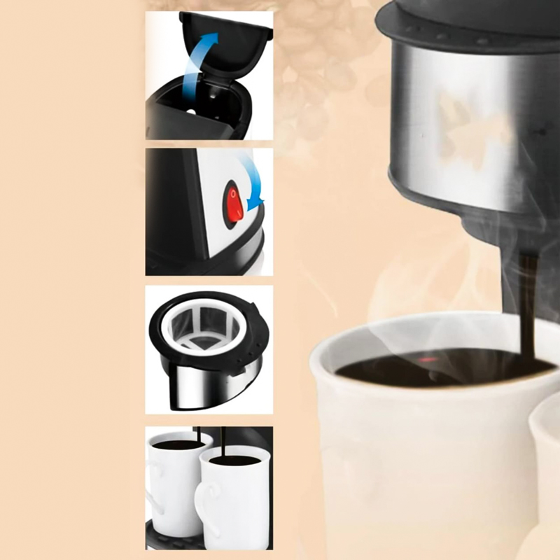 ماكينة صنع القهوة والاسبريسو من سونيفر تتسع لكوبين بقوة 450 واط