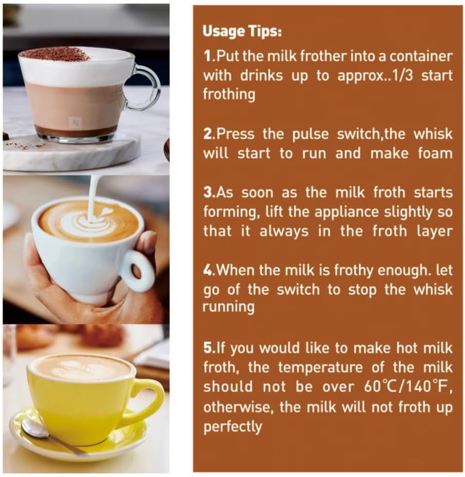 مضرب كهربائي لصنع رغوة الحليب والنسكافيه من سونيفر 15 واط