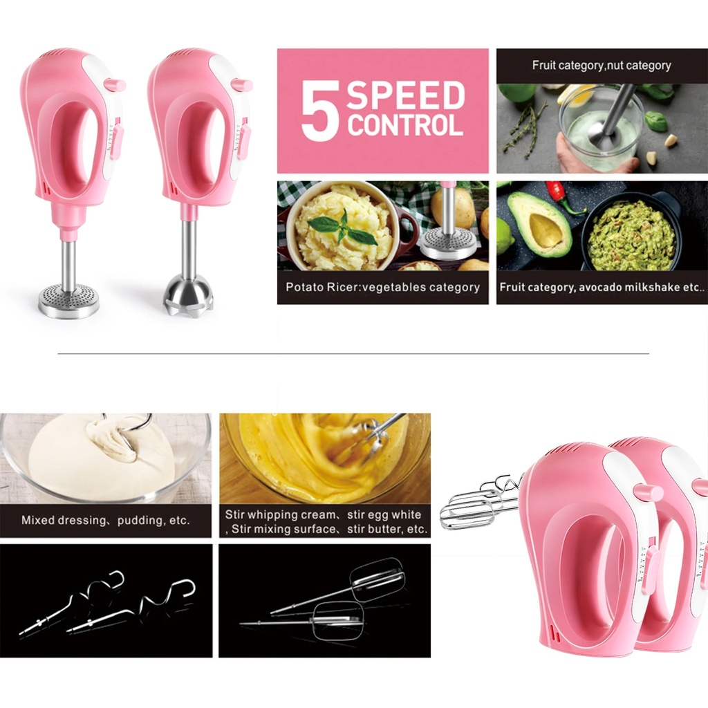 مضرب يدوي كهربائي 5 في واحد من سونفير بخمس سرعات مختلفة