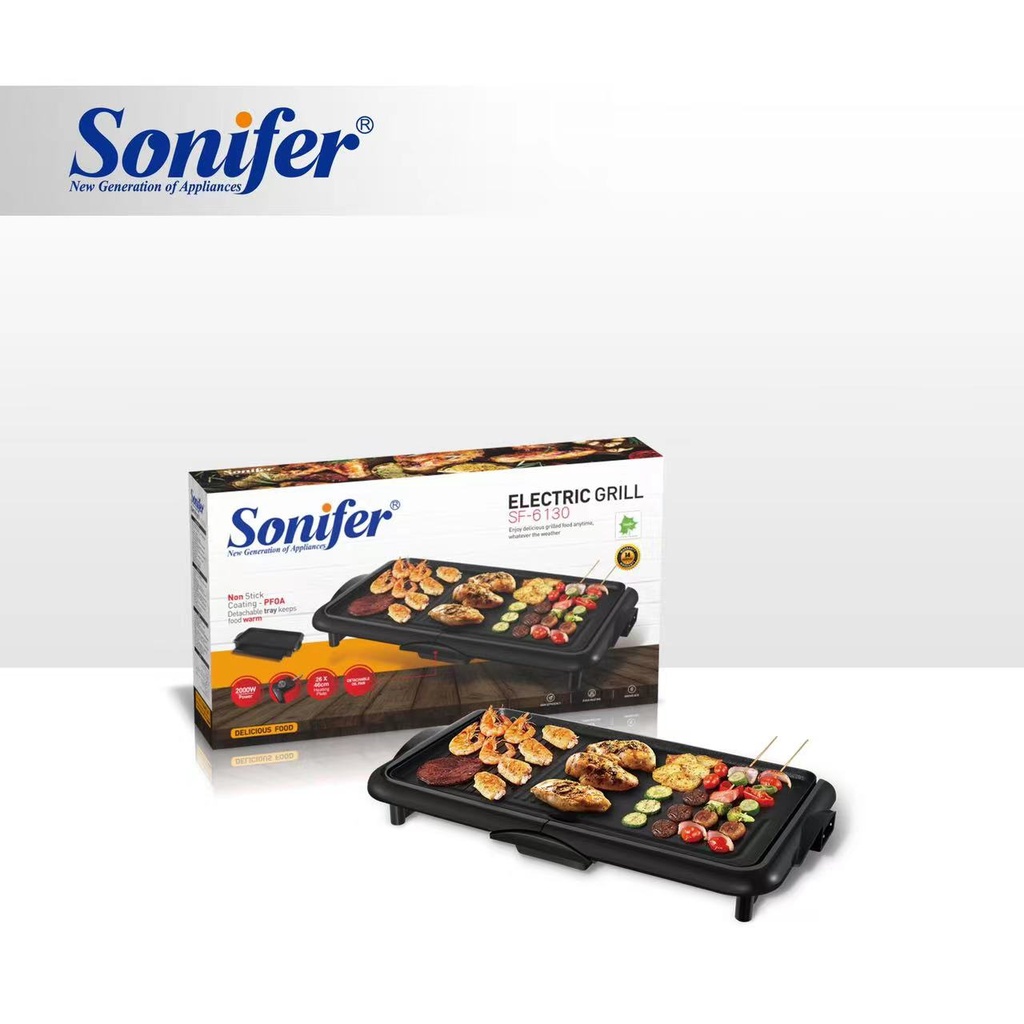شواية جريل كهربائية سونيفر لشوي اللحوم والفراخ  - 2000 واط