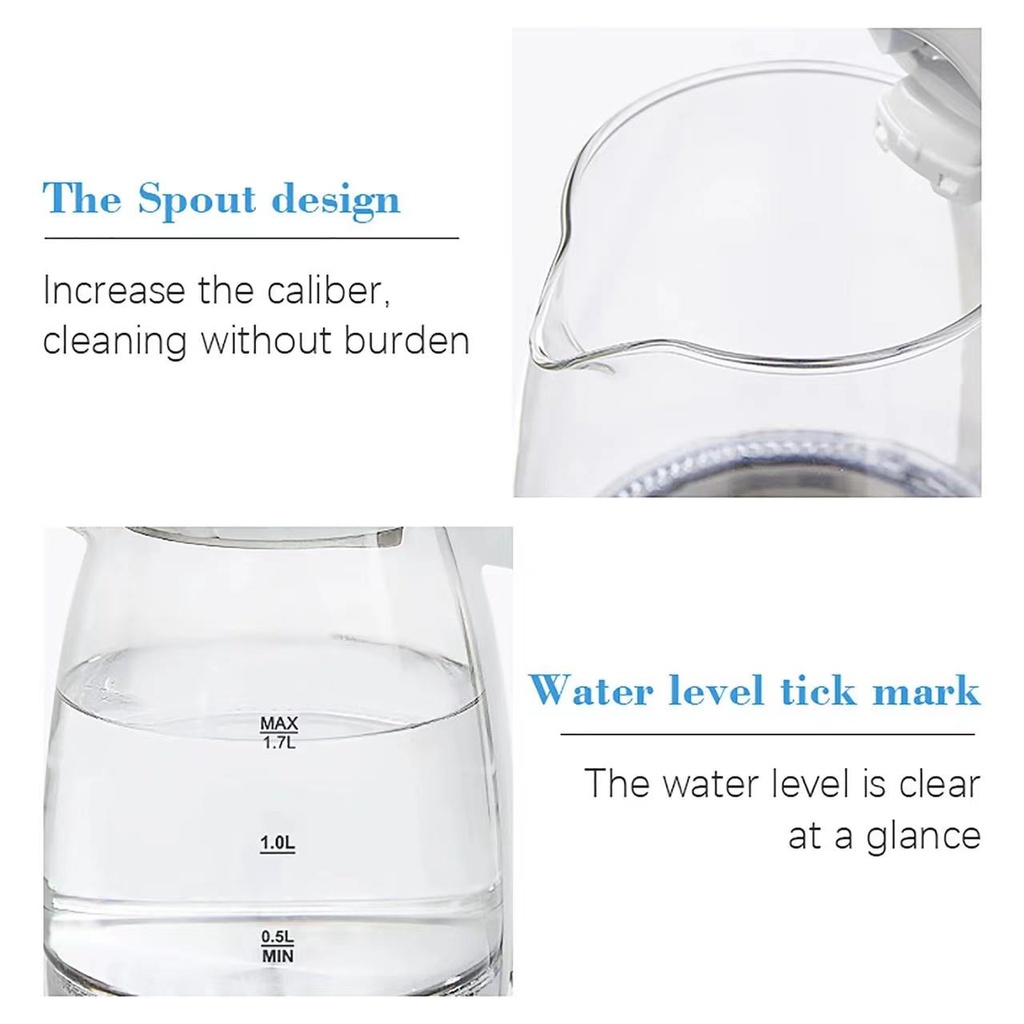 كاتيل مياه كهربائي سونيفر 1.7 لتر بأضاءة ليد عند الغليان 2000 واط