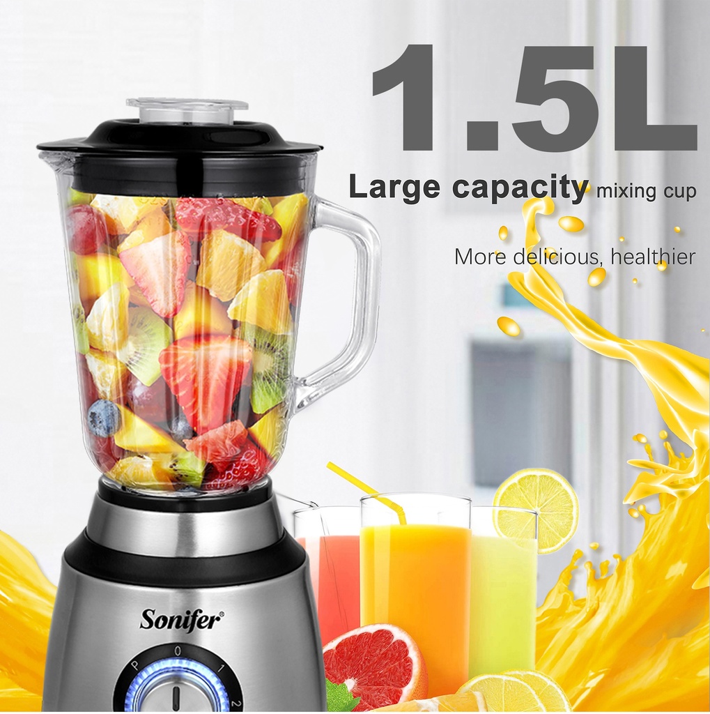 خلاط سونيفر 1.5 لتر مزود بمطحنة _ 600 واط
