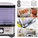 جهاز مجفف الطعام والفواكه 8 الكهربائي  صواني من سونيفر