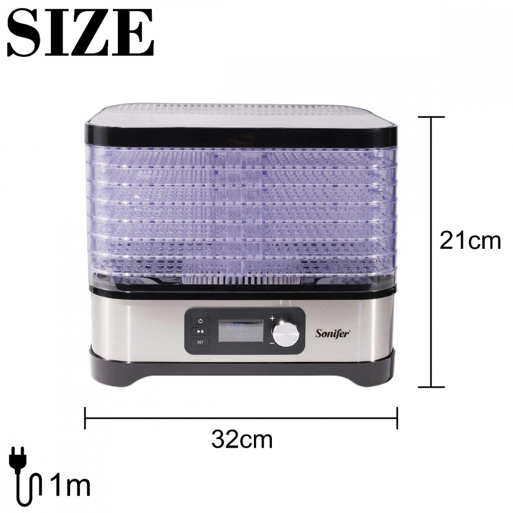 جهاز مجفف الطعام والفواكه 8 الكهربائي  صواني من سونيفر