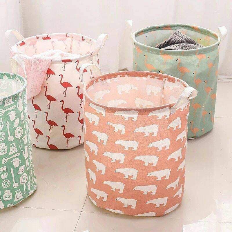 باسكت بالغطاء للملابس ولعب الاطفال