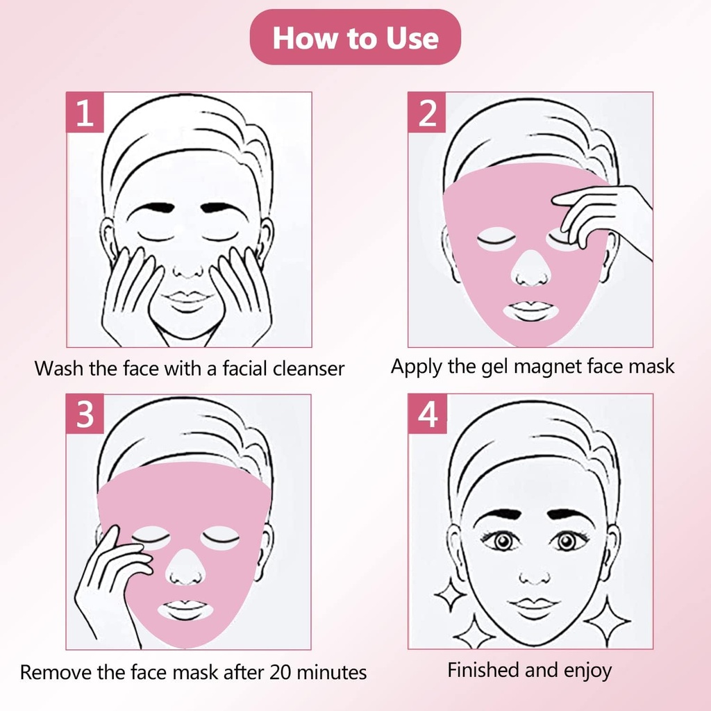 قناع وجه ساخن وبارد مع مغناطيس تدليك لشد البشرة وتخفيف الام وتورم الوجه