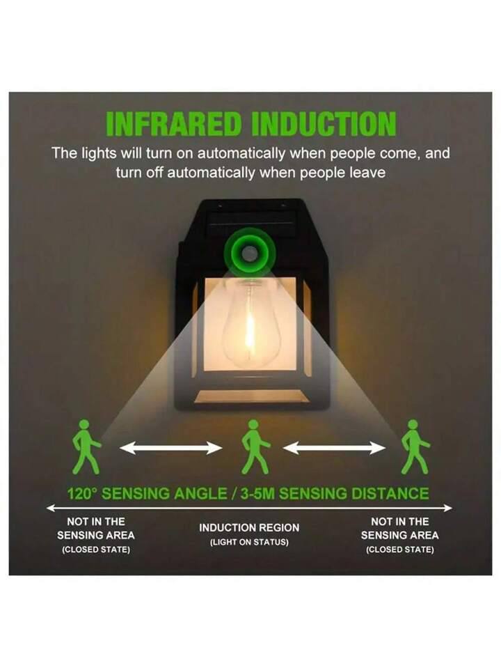 كشاف سينسور ميني يعمل بالطاقة الشمسية ب 3 مستويات للاضاءة