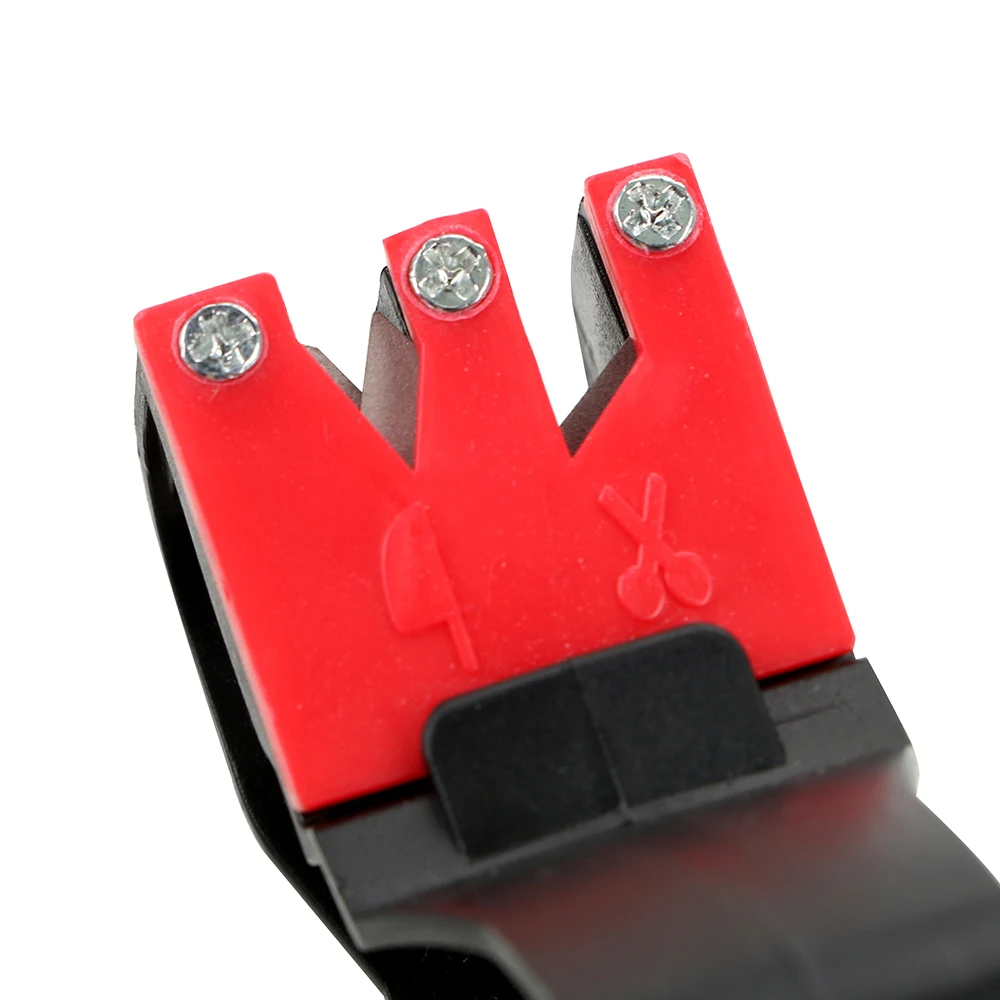 مسن سكاكين ومقصات يدوي بمقبض لسهولة الاستخدام